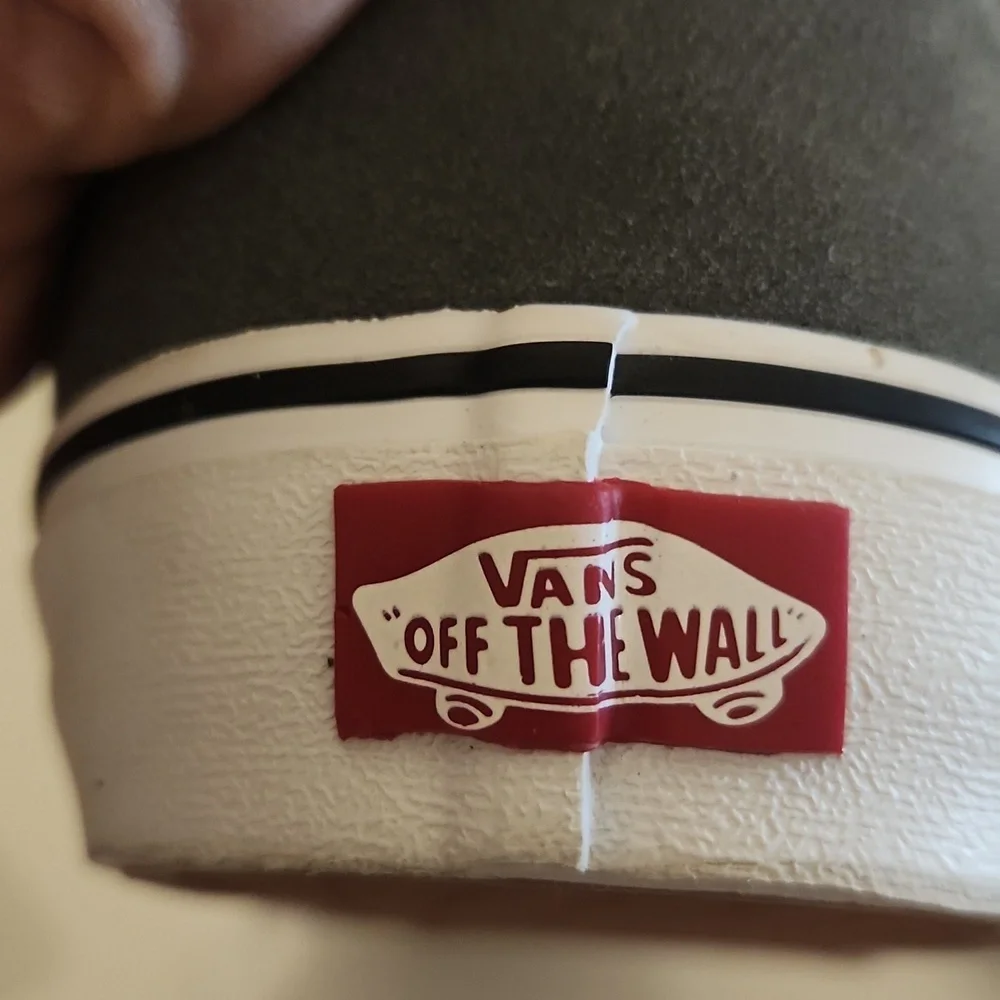 VANS Men's Charcoal and White Sneakers Size 13.